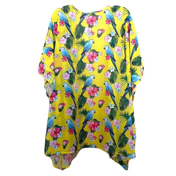Soft Surroundings Tropical Open Front Topper Swim Cover-up NWT Beach Vacation - Picture 3 of 8
